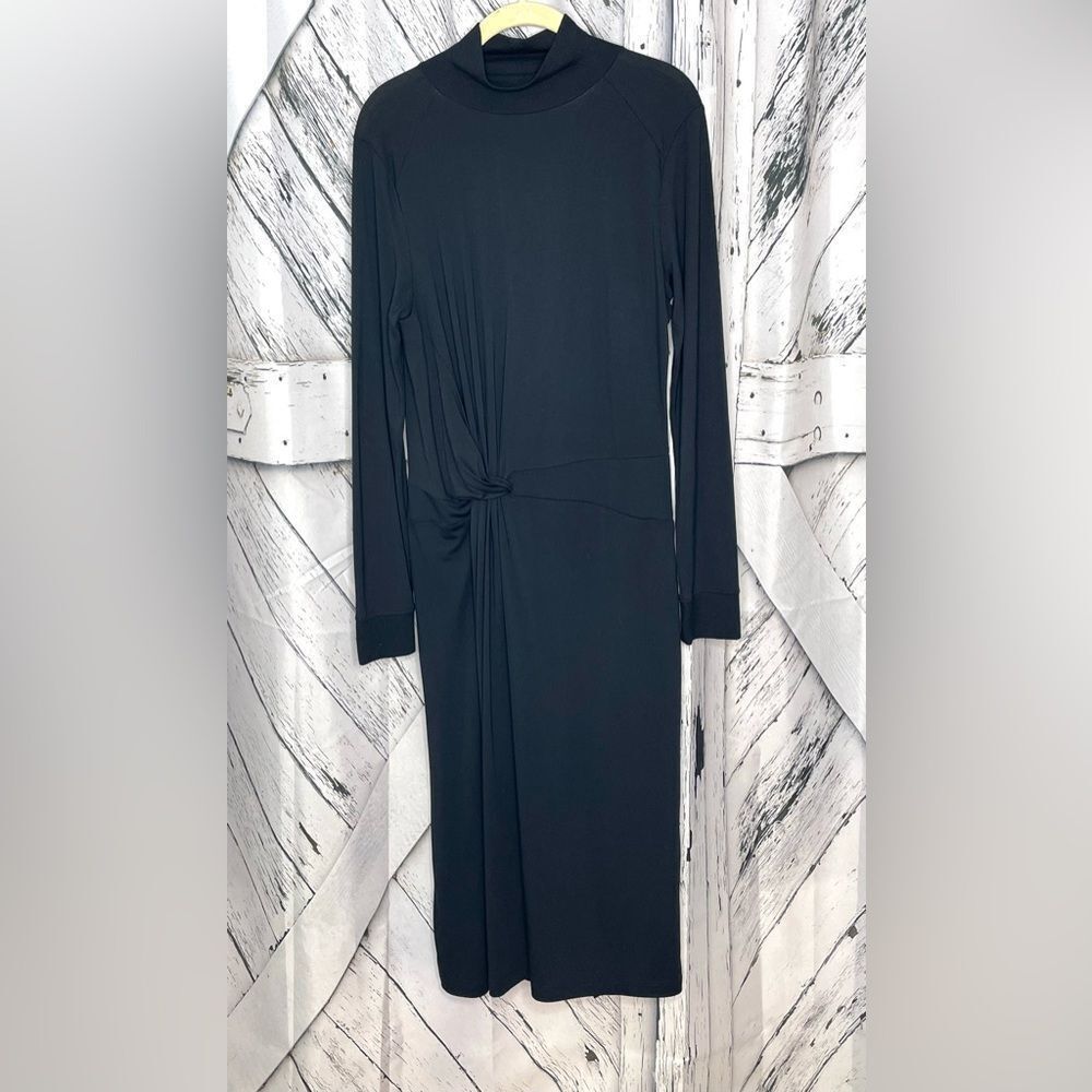 Rag & Bone Shaw Black Turtleneck Long Sleeve Drap… - image 4